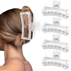 5 Inch Extra Large Claw Clips for Strong Hold - XL Jumbo Matte Hair Clips 4PC... - Picture 1 of 1