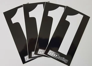  Kart 4 x Blanco Número 1 sobre Fondo Negro - Envío Gratuito - MSA Legal-Rotax - Imagen 1 de 5