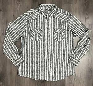 Cinch Modern Fit Western Shirt Men Sz 2XL Pearl Snap Stripe Paisley Long Sleeve - Picture 1 of 6
