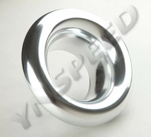 3" 76.2mm Aluminum Short Ram Cold Air Intake Velocity Stack Turbo Horn Silver - Picture 1 of 4