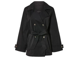 esmara® Damen Trenchcoat mit breitem Reverskragen (schwarz, 50) - B-Ware - Bild 1 von 3