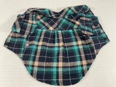 蓝色格子编织狗衬衫 XS/S - 经典法兰绒全新带标签 — 第 1/4 张图片