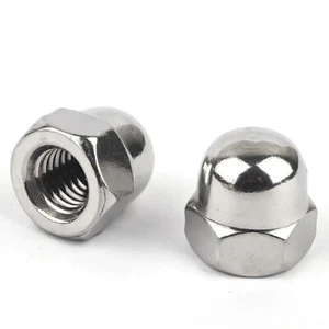 M3 M4 M5 M6 M7 M8 M10 M12-M20 Dome Nuts Metric - Stainless Steel - Domed DIN1587 - Picture 1 of 12