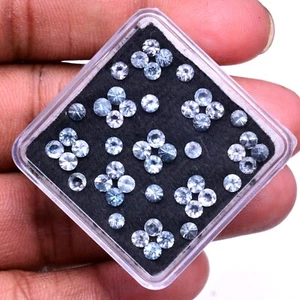 VVS 47 Pcs Natural Topaz Round Cut 3mm Calibrated Loose Gemstones Wholesale Lot - Picture 1 of 4