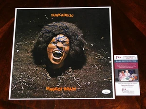 FUNKADELIC GEORGE CLINTON SIGNED MAGGOT BRAIN 12X12 ALBUM COVER PHOTO JSA!!! - Picture 1 of 1