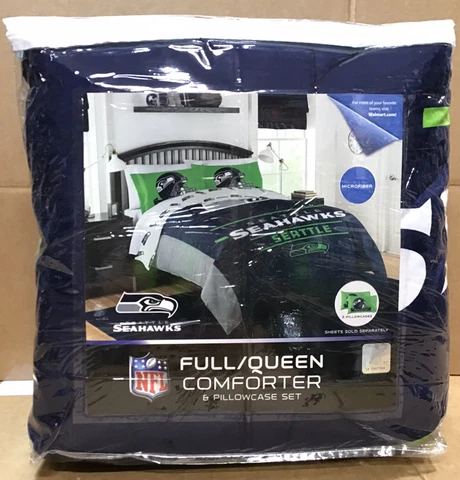 NFL Seattle Seahawks Full/Queen Comforter & Pillowcase 3 Piece Set Cover