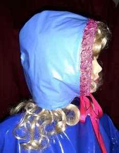 Lackhaube mit Spitze Zofenhaube innen und außen LackVinylhood Maid - Bild 1 von 10