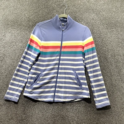 Sudadera Talbots Cremallera Completa Cuello Simulado Arco Iris Rayas Manga Larga Foto 1 de 4