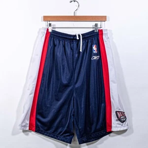 New Jersey Nets NBA Reebok Basketball Shorts Large Y2K Streetwear - Picture 1 of 7