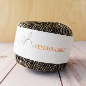 GGH Velour Lame ~ Lot of 12 ~ #107 Black (Dyelot 53) ~ Shimmer ~ Thin Ribbon - Picture 1 of 4