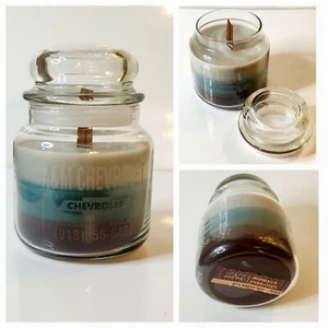 Vintage A&M Chevy Glas mit Herbst Abendkerze/Holzdocht - Bild 1 von 10