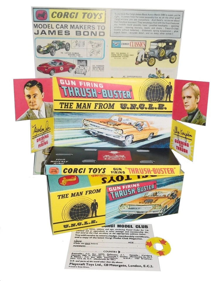 Corgi toys boîte box repro 497 gun firing thrush buster the man from UNCLE - Photo 1/1
