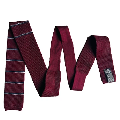 Calcetín ajustado de colección 100 % lana tejido ganchillo cuello corbata extremo cuadrado rayas Alemania Occidental Foto 1 de 4