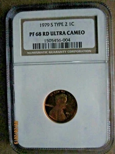 1979 S Type 2 PROOF LINCOLN MEMORIAL CENT NGC PR68 RD ULT CAM - Picture 1 of 6