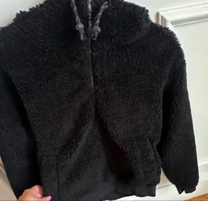 Lululemon Sherpa Fleece Scuba Hoodie Sweatshirt M/L Black - Picture 1 of 5