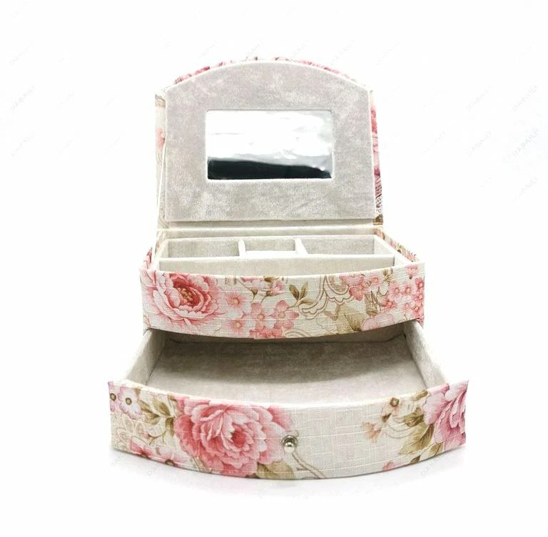 x Cofanetto Espositore Porta Gioielli Con Cassetto E Specchio bal - Immagine 1 di 1