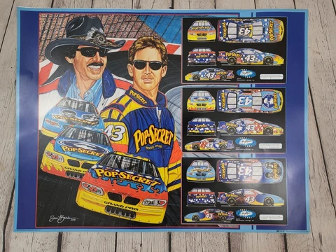 NOS 2000 NASCAR Racing Poster |  Petty+Andretti+Sam Bass | Pop Secret Artwork Cover