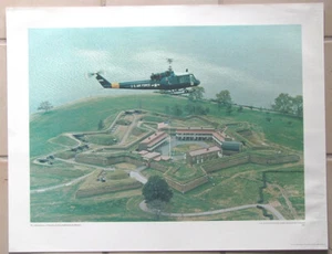 Vintage 1969 U.S. AIR FORCE POSTER / FT. McHENRY Home of National Anthem - Imagen 1 de 3