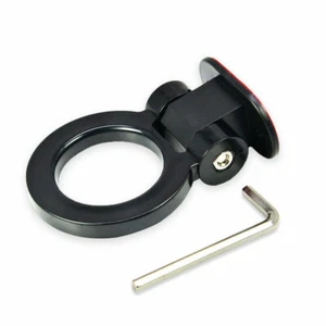 Anillo de gancho de remolque universal deportivo negro JDM estilo carreras para todos los autos camioneta SUV - Imagen 1 de 5