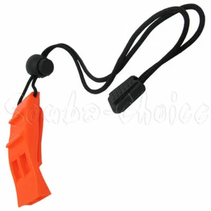 Scuba Choice Safety Dolphin Shape Whistle Loudest w/ Lanyard & Clip (Orange) - Picture 1 of 1