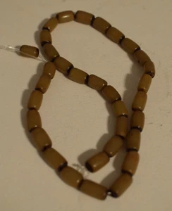 Beads Strand Brown Buri Nut Tube Beads Philippine 12mm - Picture 1 of 2