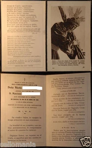 OLD BLESSED CHRIST ON THE CROSS HOLY CARD REMEMBERING DEATH OBITUARY 1942 CC617 - Picture 1 of 1