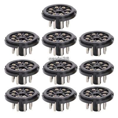 5PCS 8Pin Octa l Bakelite Tube Base Socket Saver Adapter for EL34 EL34 6N8P - image 1 of 4