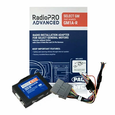PAC GM1A-R RadioPRO Amp Installation Adapter Interface GM Steering Wheel Output - Image 1 of 3