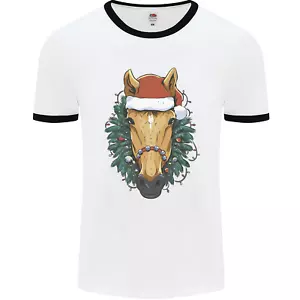 A Christmas Horse Equestrian Herren Ringer T-Shirt - Bild 1 von 9