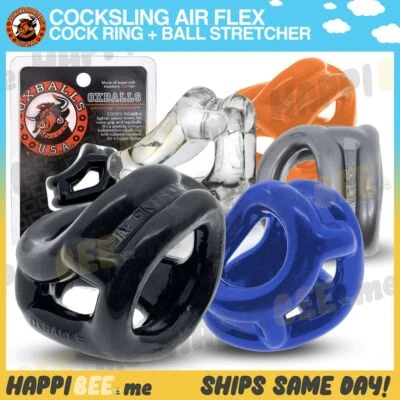 OXBALLS COCKSLING AIR Cock Ring🍯HUJ Male Penis Sack Cock Sling Ball Stretcher - Image 1 of 4