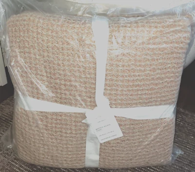 Manta Pottery Barn Waffle Weave King/Cal. King 98x108 palo de rosa NUEVO Foto 1 de 4