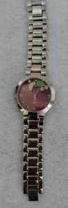 FLOATING CHARMS Fruit N BLING SILVER TONE Stainless LADIES WATCH -7" runs great - Picture 1 of 11
