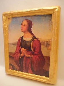 Heilige Margarete Santa Marina seltene Christentum römisch-katholische Ikone Kunst auf Holz  - Bild 1 von 9