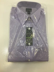 Jos A Bank Men Long Sleeve Button Up Tailored Fit Dress Shirt Lilac 16.5/36 NWT@ - Picture 1 of 6