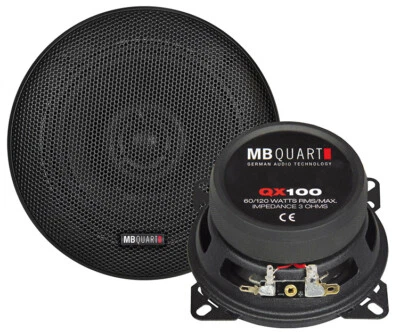 MB Quart QX100 10cm 2-Way Coaxial Speakers 3Ohm 60 WRMS -1 Pair - Image 1 of 2