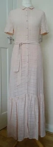 Ladies Pale Pink Emma Willis Shirt Tiered Maxi Dress UK 6,8,10,14 - Picture 1 of 11