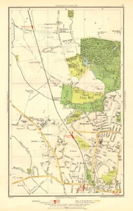 ENFIELD. Clay Hill Chase Side Gordon Hill Crews Hill Brigadier Hill 1937 Karte - Bild 1 von 1