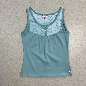 White Stuff Sage Green Broidery Anglaise Y2K 00s Boho Vest Top Size 8,10,12,14UK - Picture 1 of 13