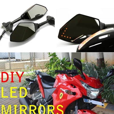 适用于雅马哈 YZF R6 团队雅马哈集成 LED 转弯信号摩托车镜 — 第 1/4 张图片