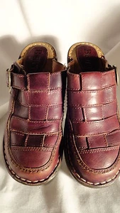 Mules/Tacchi in pelle intrecciata marrone Born, donna 6/36,5 Med - Foto 1 di 12