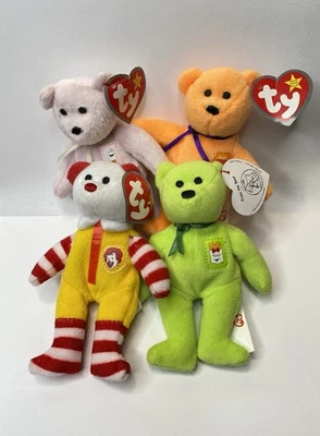 Vintage 2004 TY McDonalds Beanie Babies Bears Lot of 4 - Image 1 of 4