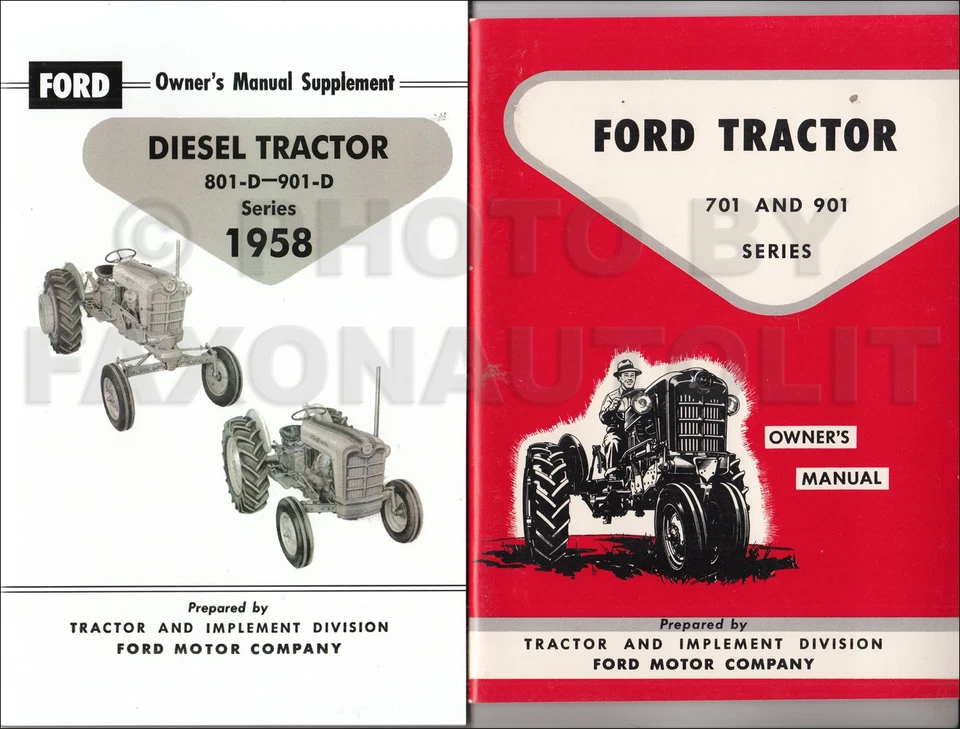 1958-1962 Ford 701 901 Diesel Tractor Owners Manual Set 741 771 941 971 981-D - Image 1 of 1