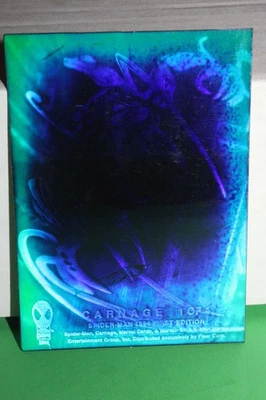1994 MARVEL AMAZING SPIDER-MAN HOLOGRAM INSERT #1 CARNAGE CARD DEEP BLUE/GREEN - Image 1 of 4