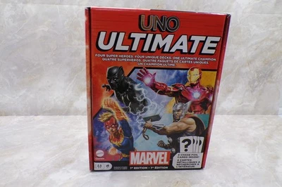 UNO Ultimate Marvel Card Game 4 Superhero Decks Family Strategy Fun - Image 1 of 4