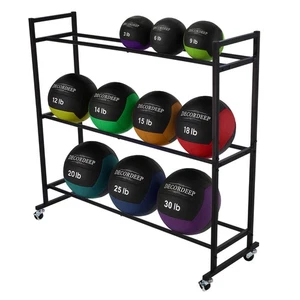 Ballregal, Medizinball Aufbewahrung Med Ballhalter Schwerlast Rollwagen Adjusta - Bild 1 von 10