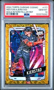 2024 Topps Cosmic Chrome Gold Refractor PSA 10 #177 Heston Kjerstad Orioles/50 - Picture 1 of 5