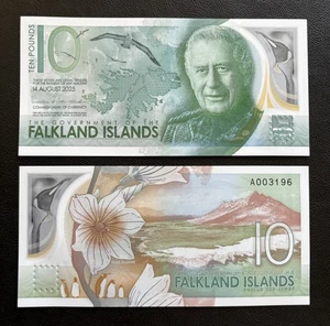 UNC Islas Malvinas £10 Diez Libras 2025 Nuevo Polímero Serie Reino Unido Británico - Imagen 1 de 2