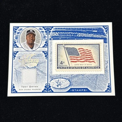 2005 Leaf Century Collection Tony Gwynn GU Relic & Stamp /100 Blue Padres #S-17 - Image 1 of 4