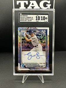 2024 Bowman CPA-GLO George Lombard Jr. Speckle Refractor Auto #156/299 SGC 10 - Bild 1 von 4