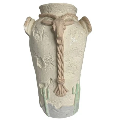 Vaso vintage pastel sudoeste decoração para casa cerâmica rosa ocidental - Imagem 1 de 4